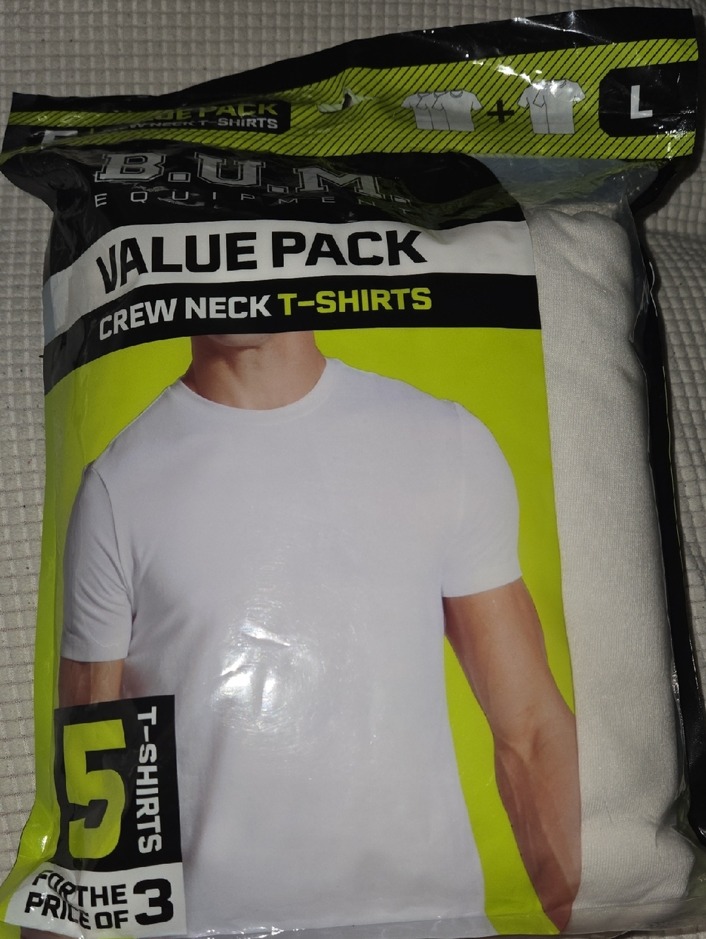 Equipment White and Black Men's 5-Pack T-Shirts
